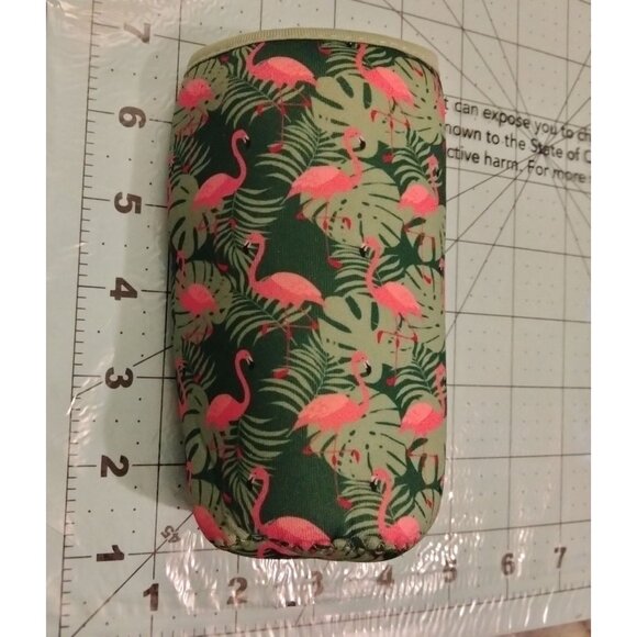 Insulated Flamingo Print Neoprene Bottle Holder - Picture 3 of 3